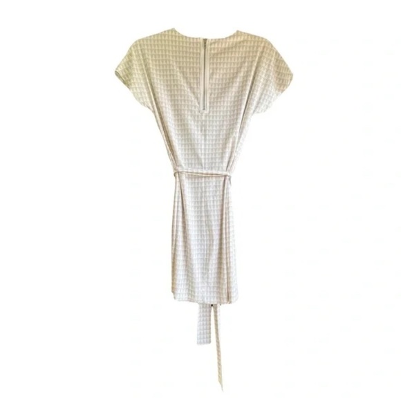 Armani Exchange | Gray Geometric Sequined Cap Sleeve Sheath Mini Dress, Size 0 - Picture 6 of 8